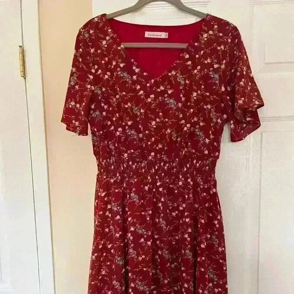 NEW Garden Wed Smock MIDI Dress - Picture 1 of 3